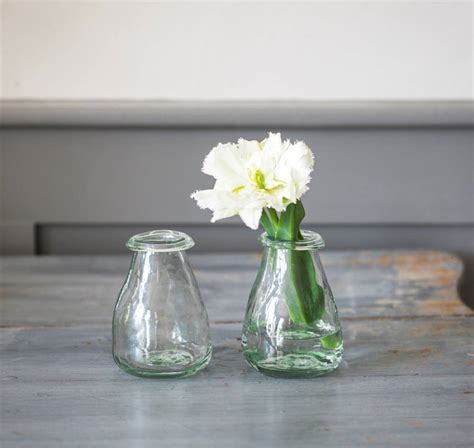 Pair Of Recycled Glass Bud Vases By All Things Brighton