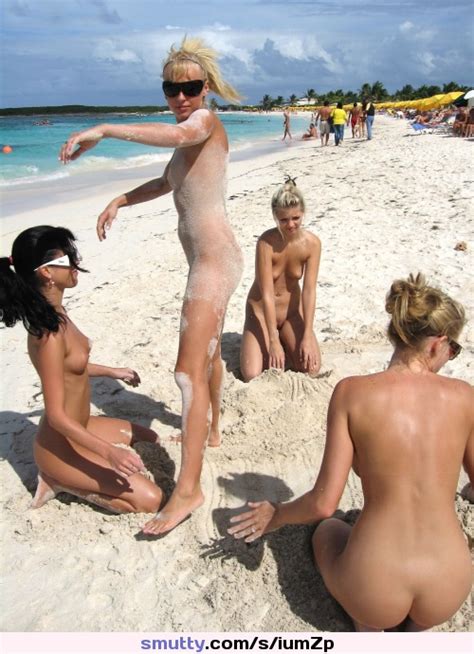 group nude outdoor beach sandy chooseone far left
