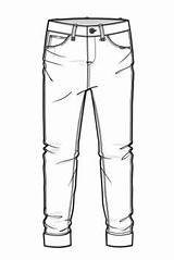 Jeans Drawing Drawings Sketches Sketch Fashion Template Line Boyfriend Trousers Flat Technical Denim Pants Google Clothes Calça Clothing Flats Men sketch template