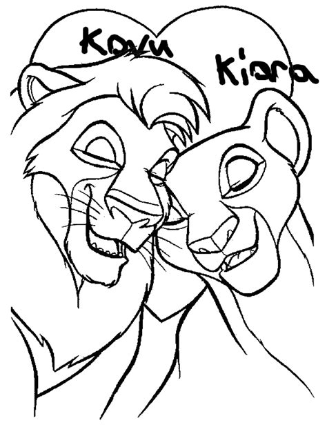 Mufasa And Nala Are In Love The Lion King Coloring Page