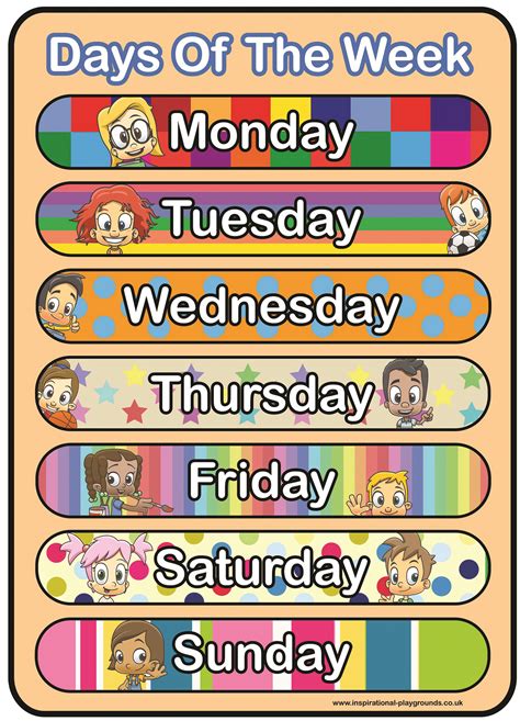 printable days   week poster