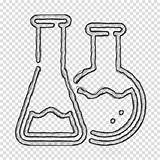 Icon Flasks Scientific Study Science Flask Coloring Line Book Drawing Kissclipart sketch template