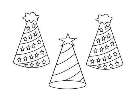 party hat coloring pages coloring pages  print  coloring pages