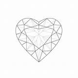 Coeur Diamant Jewel Vectorified Cooltattoos sketch template