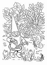 Coloring Gnome Garden Pages David Gnomes Adult Printable Watering Color Rabbit His Drawing Book Adults Drawings Kabouter Designlooter Lisa Choose sketch template