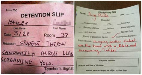 15 hilarious detention slips that are straight up brilliant