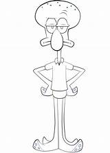 Coloring Squidward Spongebob Pages Clipart Comments Library sketch template