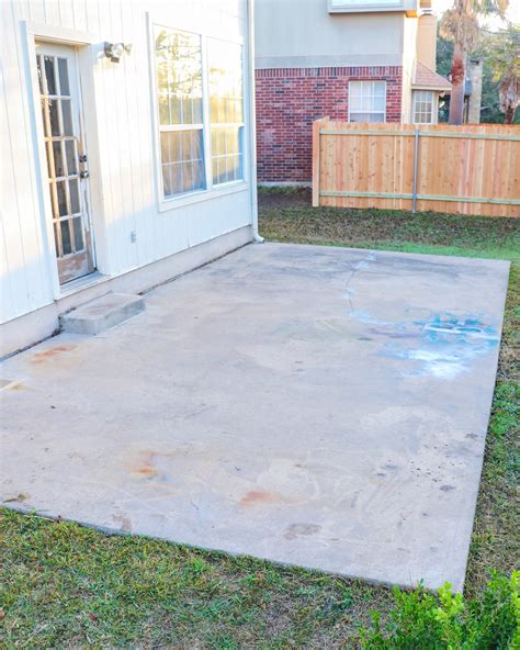 resurfacing  concrete patio   budget diy patio makeover fab everyday