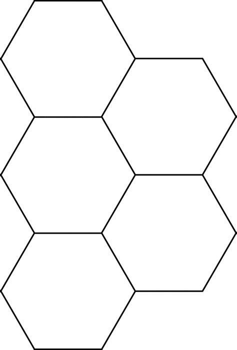 small hexagons  pattern block set clipart