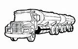 Coloring Truck Pages Semi Tanker Trailer Oil Tractor Drawing Big Wheeler Rig Combine Sketch Containing Plow Trucks Harvester Printable Line sketch template