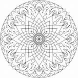Coloring Pages Abstract Adult Library Clipart Mandalas sketch template