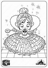 Coloring Pages Princess Disney Vanellope Printable Wreck Ralph Whatsapp Tweet Email sketch template