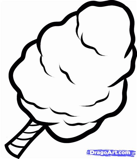 cotton candy coloring page unique   draw cotton candy step  step