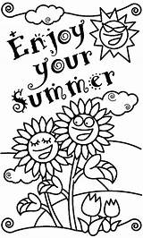 Summer Flowers Coloring Pages Color Getcolorings sketch template