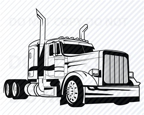 semi truck svg files  cricut vector images silhouette mack truck clipart semi truck cab clip