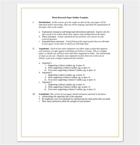 research paper outline template  examples formats samples