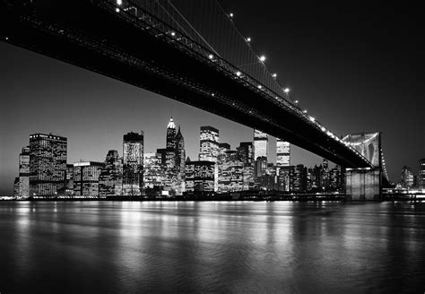 black  white  york city night nyc image   favimcom