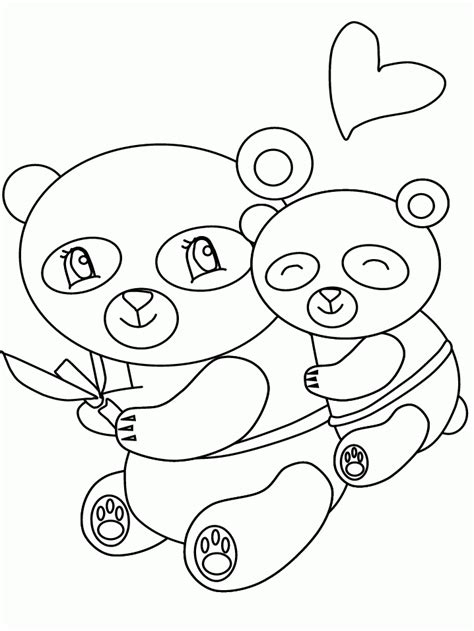 coloring pages kawaii panda