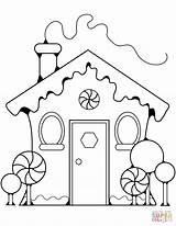 Gingerbread Coloring House Pages Printable Christmas Blank Template Color Super Kids Printables Drawing Draw sketch template