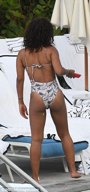 Christina Milian Sizzles In One Piece Swimsuit In Miami