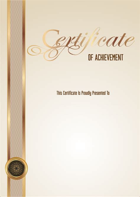 blank certificate art award template