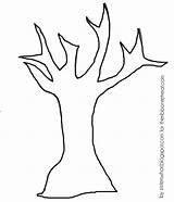 Tree Leaves Trunk Coloring Template Printable Fall Drawing Trees Pages Templates Fingerprint Getdrawings Line sketch template