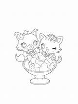 Coloring Pages Anime Animals Printable sketch template