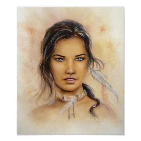 native american woman poster zazzle