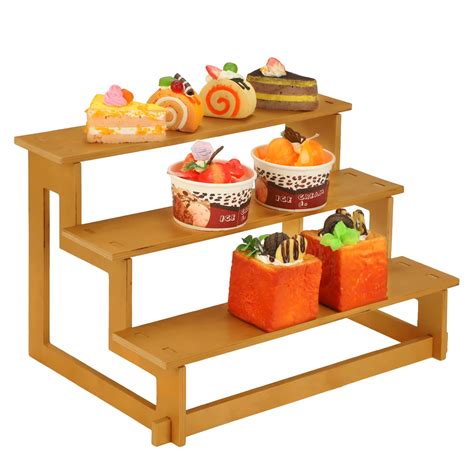 buy jetec tier retail table display stand wooden display stands