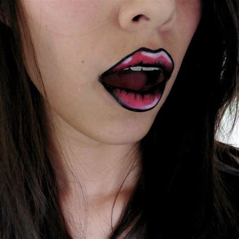 Pop Art Lips Pop Art Lips Pop Art Halloween Face Makeup