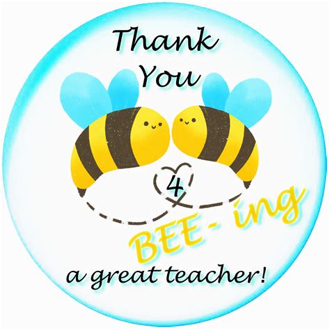 bee ing great teacher  adhesive sticker etsy