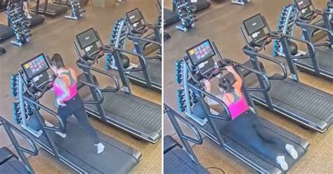 woman falls  treadmill  loses  pants funny video ebaums world