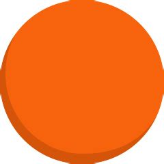 large orange circle emoji
