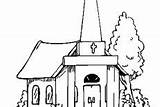 Church Coloring Pages Kids Country sketch template