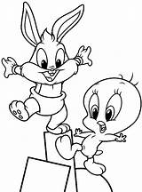 Bugs Bunny Baby Looney Tunes Coloring Tweety Pages Drawing Titti Playing Printable sketch template