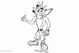 Crash Bandicoot Coloring Pages Twinsanity Printable Kids Color sketch template