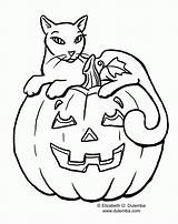 Halloween Coloring Cat Pages Cats Pumpkin Clip Spooky Print Scary Printable Clipart Cute Oswald Kittens Chat Coloriage Color Occasions Holidays sketch template