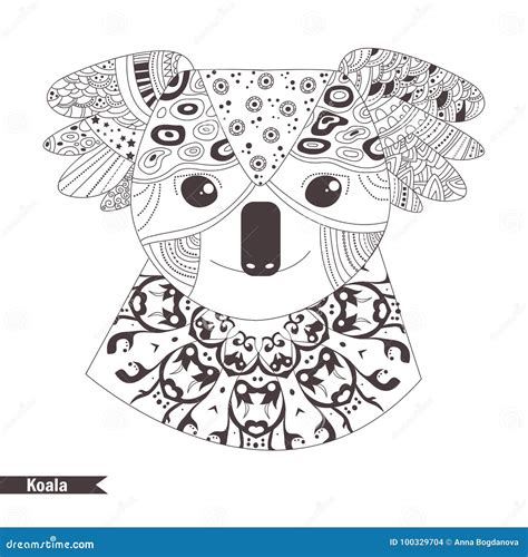 koala coloring book stock vector illustration  color