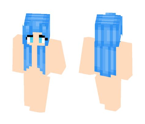 Download Blue Hair Girl Skin Base Minecraft Skin For Free