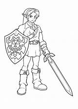 Coloring Zelda Pages Link Printable Popular sketch template