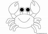 Crab Coloring Outline Pages Template Printable Drawing Kids Shark Di Da Colorare Cute Baby Getdrawings Hermit Print Granchio Articolo Preschool sketch template