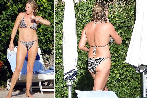 penny lancaster 45 shows off her amazing bikini body as