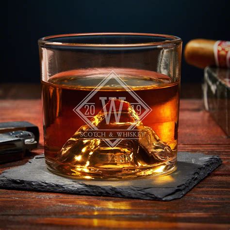 Drake Custom Matterhorn Unique Whiskey Glass Bourbon Glasses Whiskey
