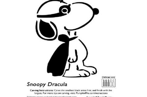 peanuts snoopy  dracula  halloween pumpkin carving stencil