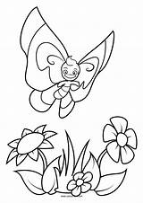 Schmetterling Blumen Fargelegge Blomster Sommerfugl Para Malvorlage Bilde Colorear Flores Dibujo Mariposa Butterfly Ausmalbilder Colouring Over Sobre Coloring Pages Zum sketch template