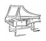 Clipart Harpsichord Clavichord Clipground Back sketch template