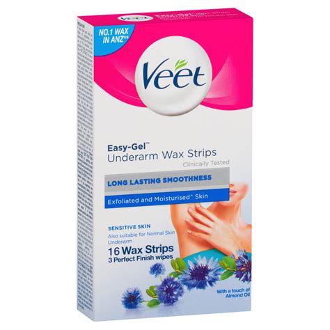 veet easy gel underarm wax strips sensitive skin