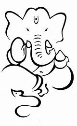 Outline Ganesh Goddess Clipart Cliparts Computer Designs Use sketch template