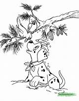 Christmas Disney Pages Coloring Disneyclips Dalmatian Greeting Puppy Birds sketch template