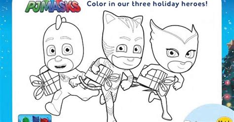 holiday pj masks coloring pages  activity sheets pj mask pj